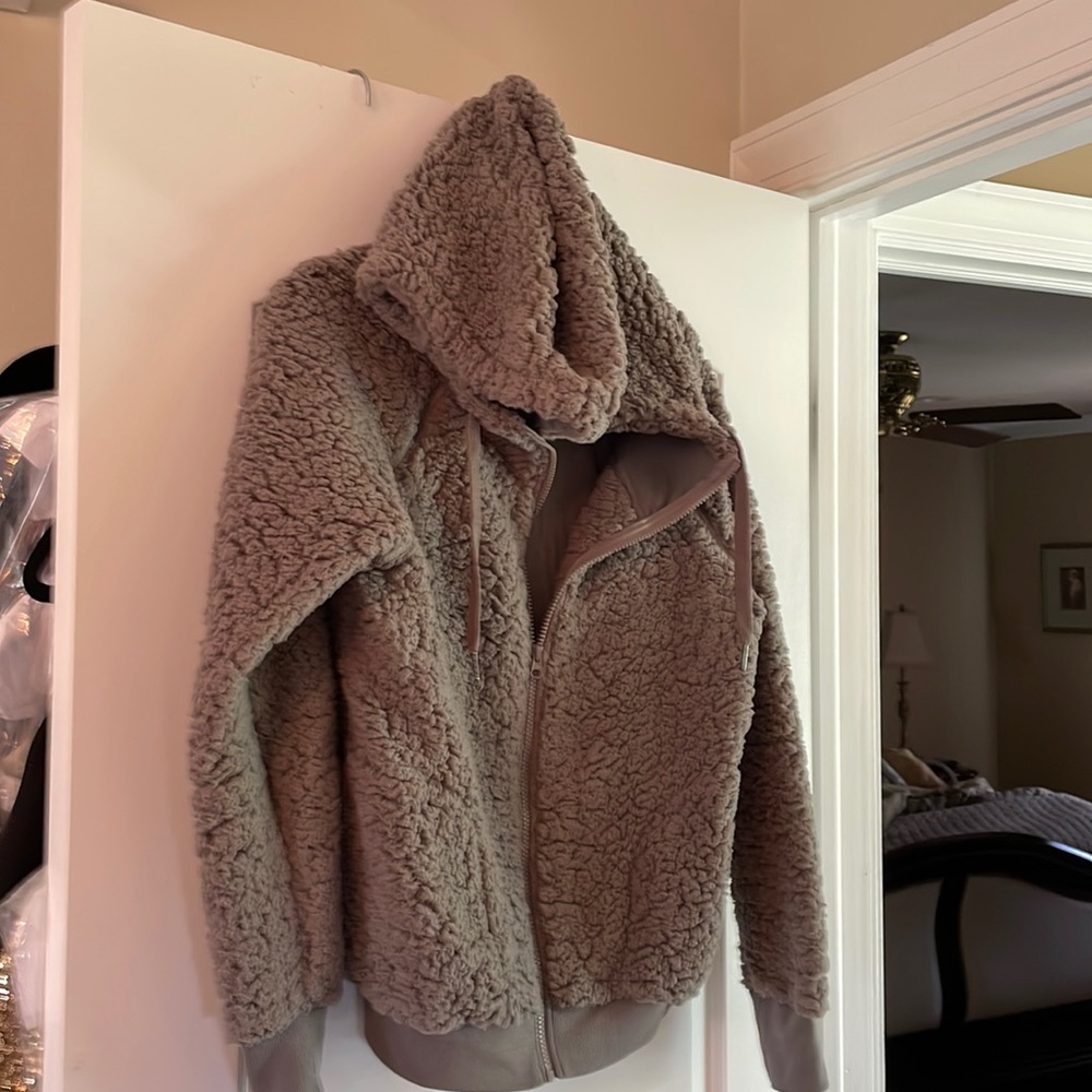 Teddy jacket gray size medium